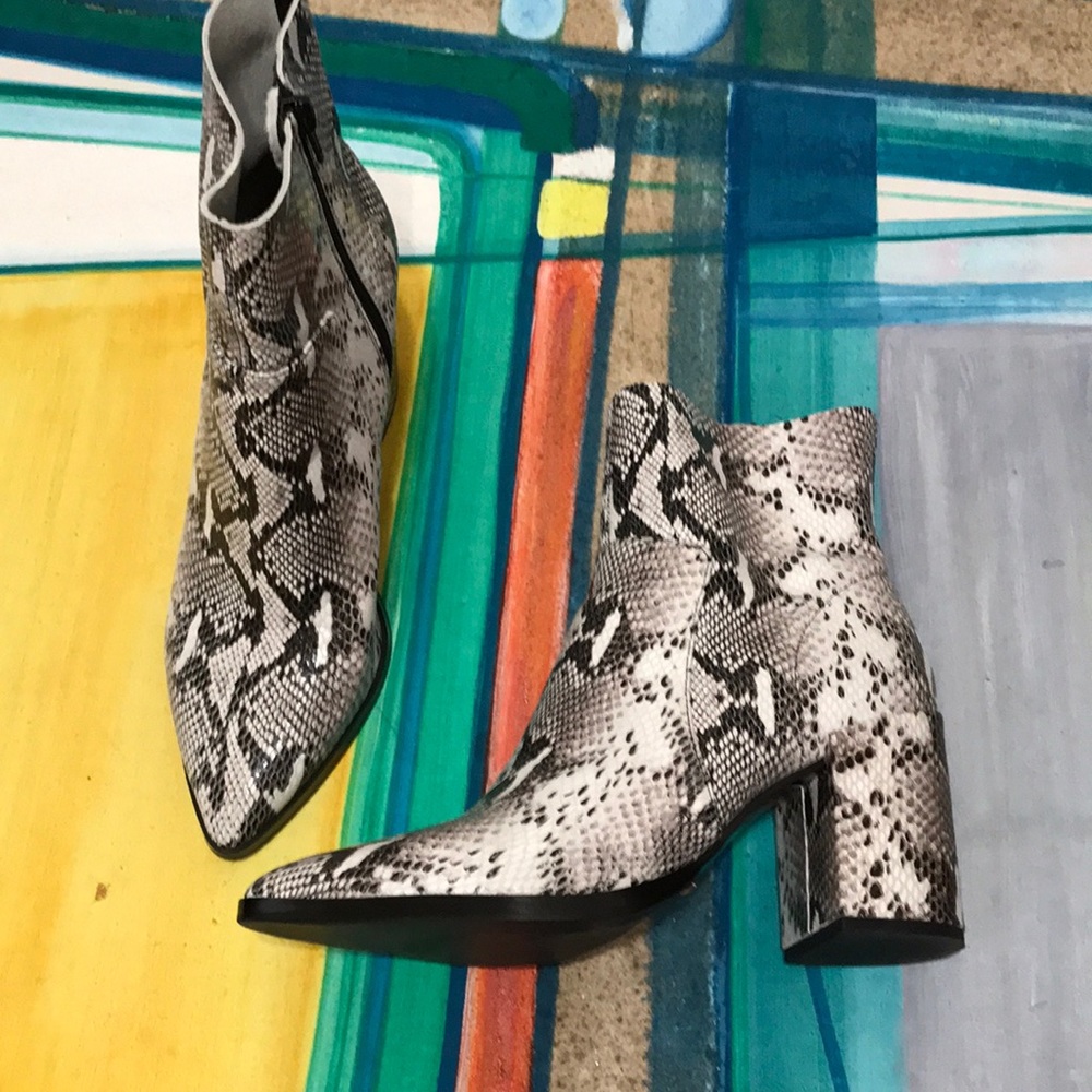 Tony Bianca Snakeskin Pointed Boots